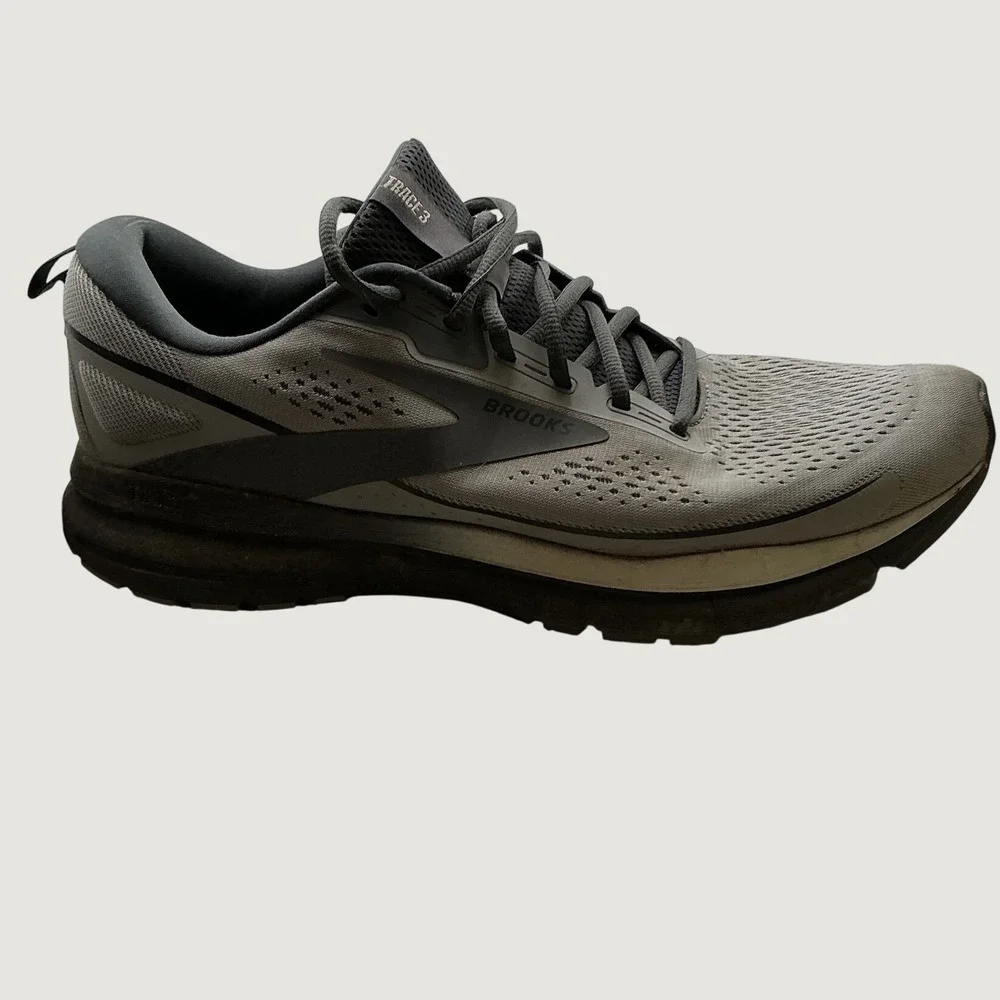 Brooks Trace 3 Mens Grey Black Running Shoes 1104121D049 Size 12 Medium D